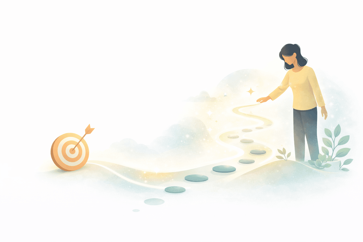 Illustration representing turning goals into sustainable systems