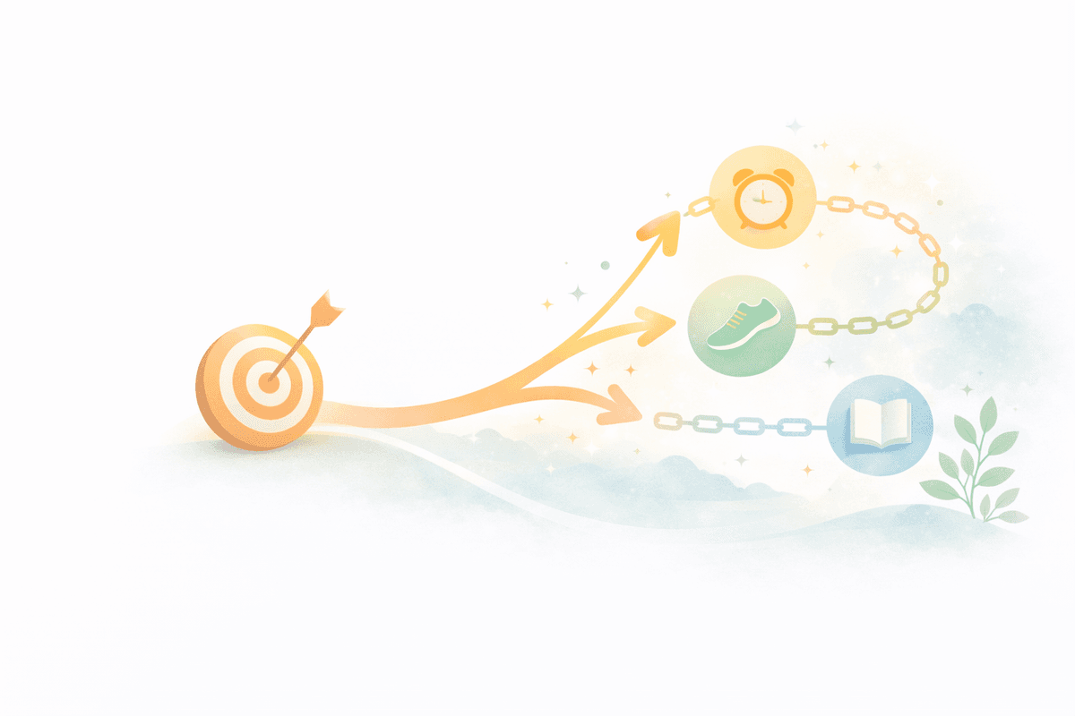 Illustration representing goal to systems examples