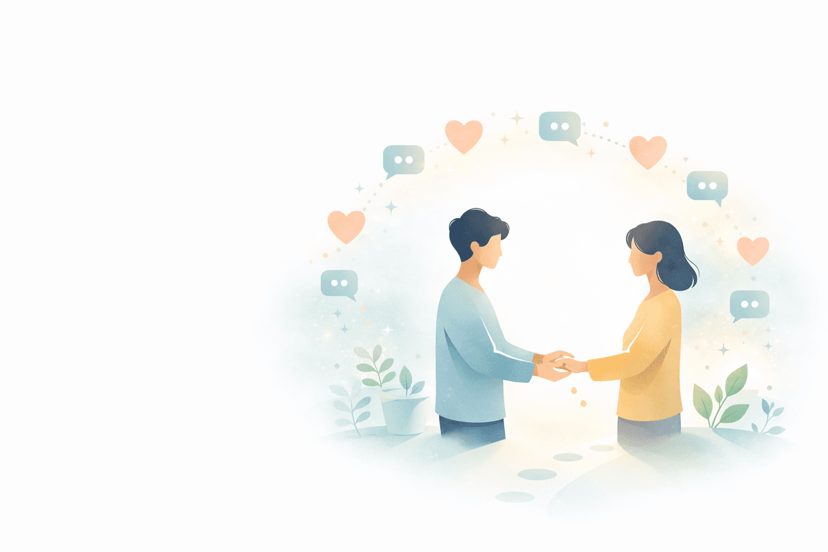 Illustration representing stronger relationships through consistent habits